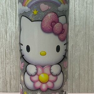 Hello Kitty Glittery Pink and Silver Tumbler